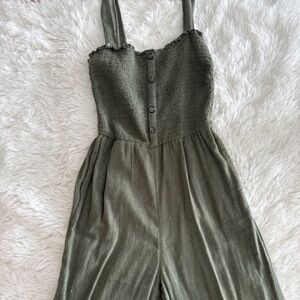 Green Sleeveless Jumpsuit